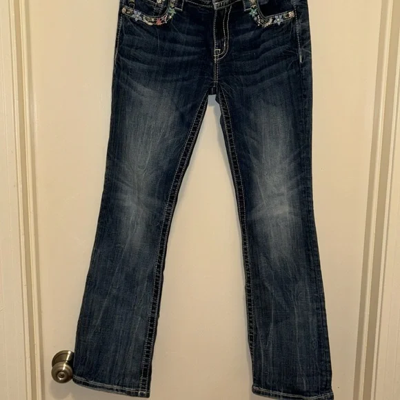 EUC excellent MissMe sz 30 jeans color:med 270 inseam 32 Style NO:JV83018V - Picture 6 of 13